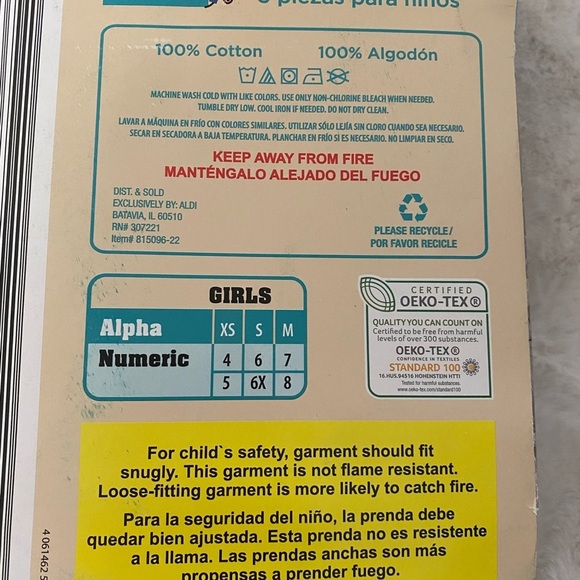 Lily & Dan  Toddler 3 piece pajama set Size XS - Picture 6 of 6